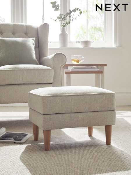 Tweedy Plain Light Natural Sherlock Storage Footstool (D74269) | €155