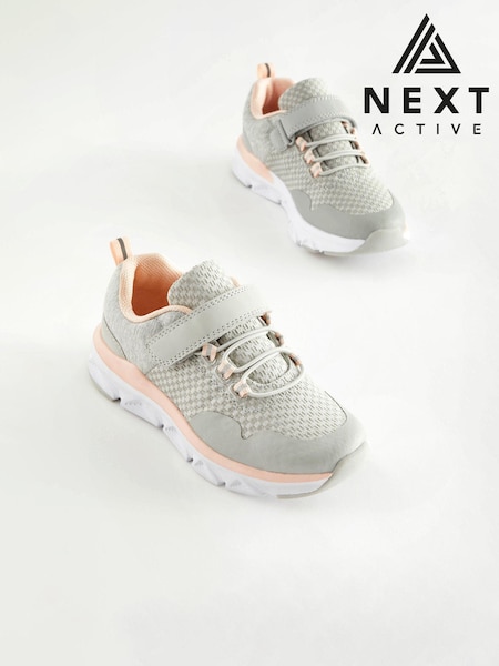 Grau/Zartrosa - Elastic Lace-Up Sports Trainers (D74279) | 17 € - 21 €