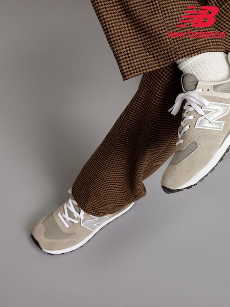 New Balance Light Grey Mens 574 Trainers (D74365) | €126