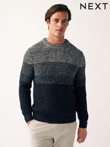 Black Regular Knitted Colourblock Jumper (D74495) | €18