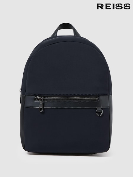 Dunkelmarineblau - Reiss Drew Neopren-Rucksack mit Reissverschluss (D74778) | 211 €
