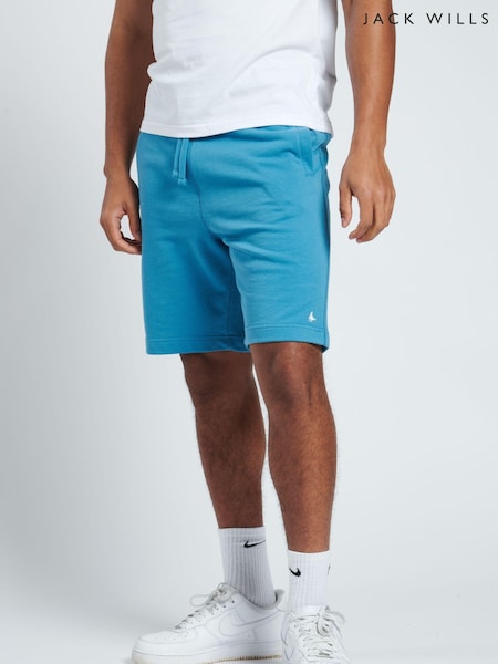 Jack Wills Dark Teal Blue Balmore 100% Cotton Shorts (D75439) | €46