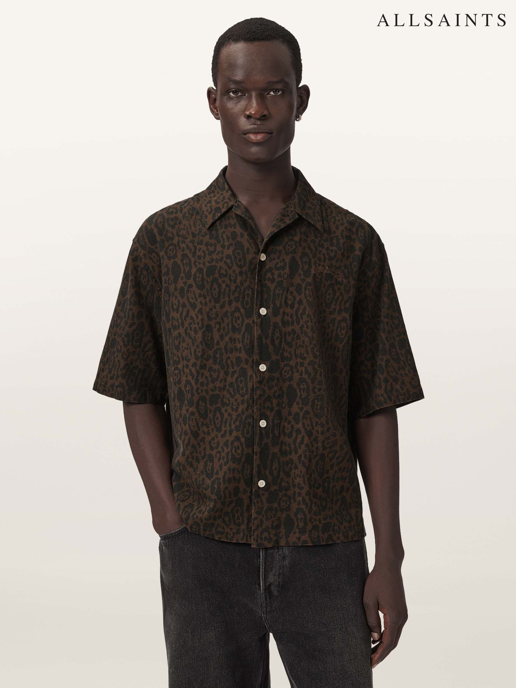 Mens Animal Print Shirts | Grey & White Animal Print Shirts | Next