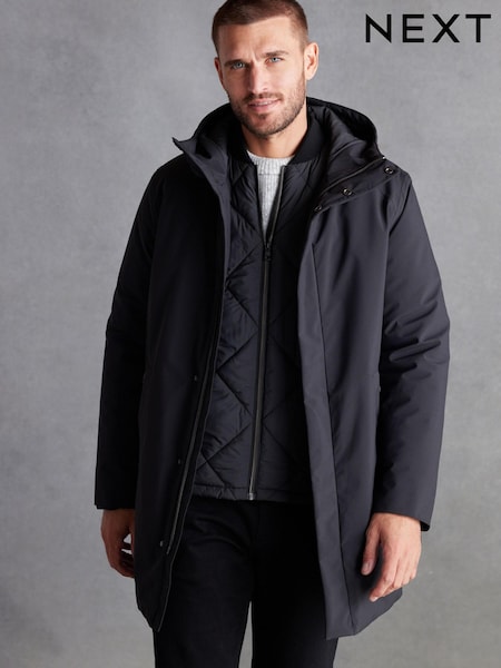 Black Signature 3-In-1 Waterproof Coat (D76145) | €70