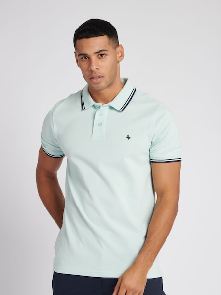 Jack Wills Light Blue 100% Cotton Edgewear Pique Polo Shirt (D76351) | €44