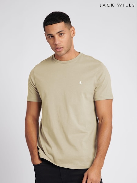 Jack Wills Grey 100% Cotton Sandford T-Shirt (D76372) | €32