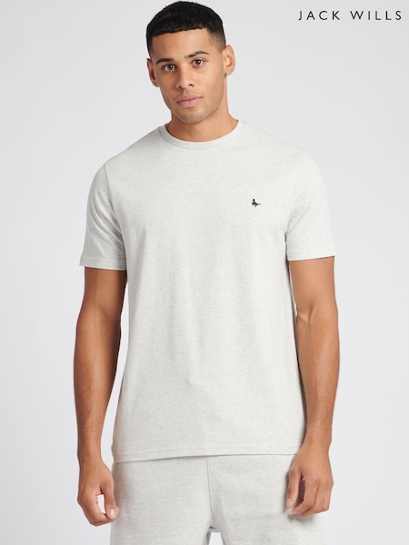 Jack Wills Light Grey Sandford T-Shirt (D76373) | €33