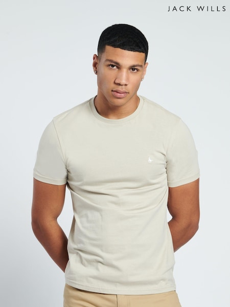 Jack Wills Grey Sandford 100% Cotton T-Shirt (D76376) | €33