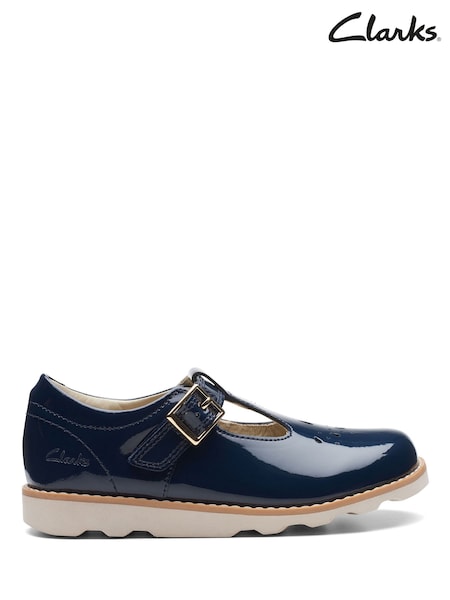 Clarks Multi Fit Patent Crown Print Kids Shoes (D76861) | 305 LEI