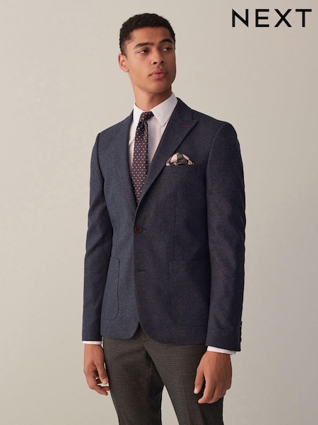 Blue Nova Fides Italian Wool Blend Blazer (D76898) | €27