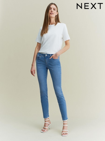 Mittelblau - Low Rise Skinny Jeans (D76934) | 3 €