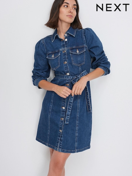 Mid Blue Denim Shirt Dress (D77048) | €10