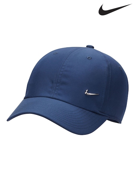 Blå - Nike Dri-fit Club Unstructured Metal Swoosh Cap (D77136) | kr480