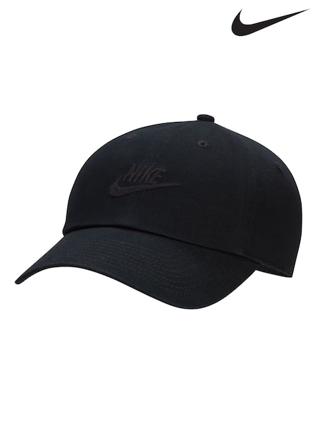 Schwarz - Nike Club Unstructured Futura Wash 100% Cotton Cap (D77140) | 36 €