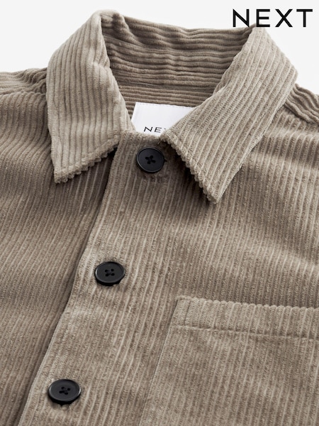 Grey Corduroy 100% Cotton Shacket (D77448) | €18