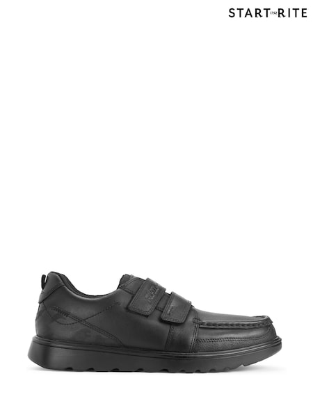 Start-Rite Mission Black Leather Riptape School Shoes (D77752) | 390 zł