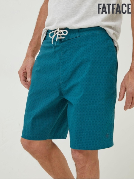 FatFace Green Camber Geo Print Swim Shorts (D78318) | €27