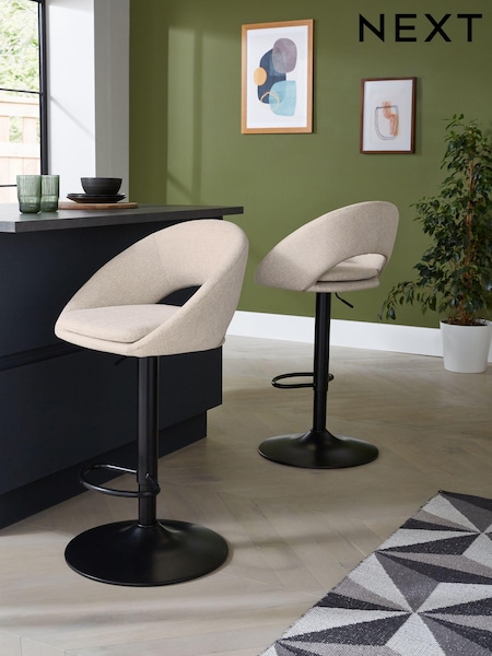 Tweedy Plain Light Natural Hewitt Adjustable Height Bar Stool (D78344) | €190
