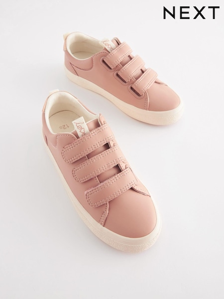 Rose Pink Standard Fit (F) Touch Fastening Trainers (D78358) | €15 - €20