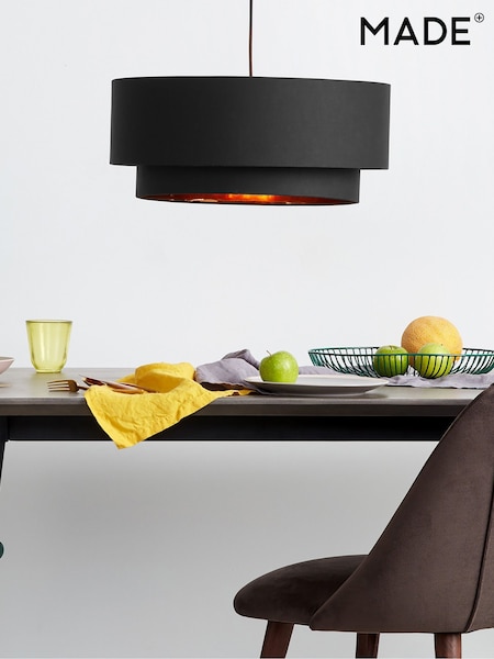 MADE.COM Black/Copper Oro Layered Pendant Shade (D78411) | €89