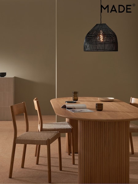MADE.COM Black Rattan Java Small Lamp Shade (D78421) | €108