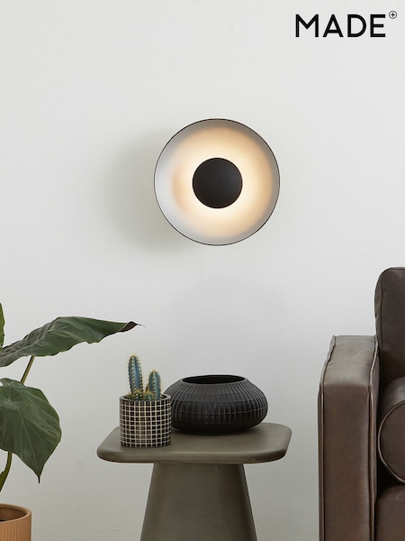 MADE.COM Black/Silver Chicago Wall Lamp (D78434) | €121
