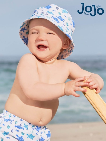 JoJo Maman Bébé Blue Turtle UPF 50 Bucket Hat (D78617) | €22