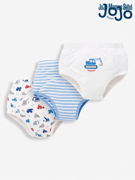 JoJo Maman Bébé White 3-Pack Training Pants (D78622) | 961 UAH