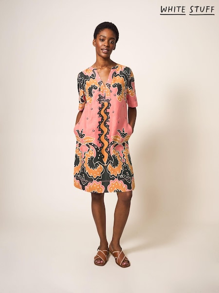 White Stuff Purple June Linen Shift Dress (D78700) | €25