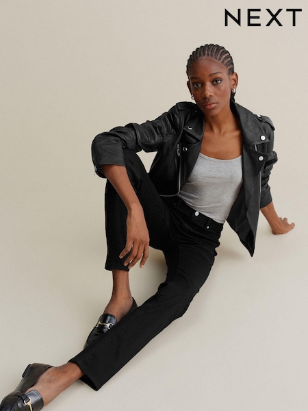 Negru - Denim Blugi elastică slim (D78838) | 106 LEI