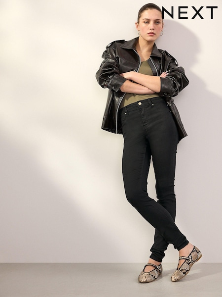 Black Power Stretch Denim Leggings (D78839) | €30
