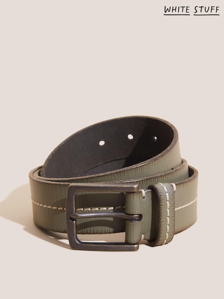 White Stuff Green Leather Stitch Belt (D78846) | €46