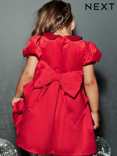 Red Velvet And Taffeta Prom Dress (3mths-8yrs) (D78912) | €18 - €21