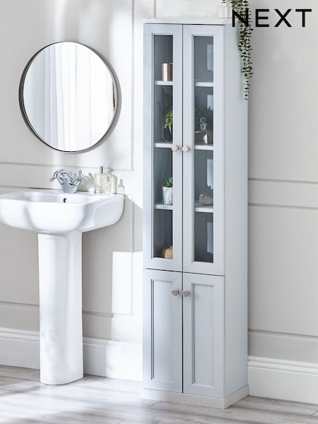 Grey Farnley Tall Storage Console Unit (D78923) | €258