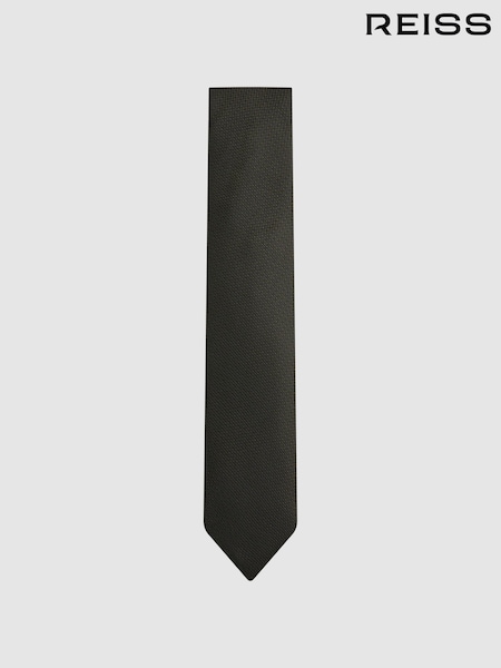 Reiss Dark Green Ceremony Textured Silk-Blend Tie (D79037) | €25