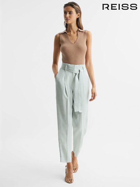 Reiss Mint Mylie Tapered High Rise Trousers (D79053) | €240