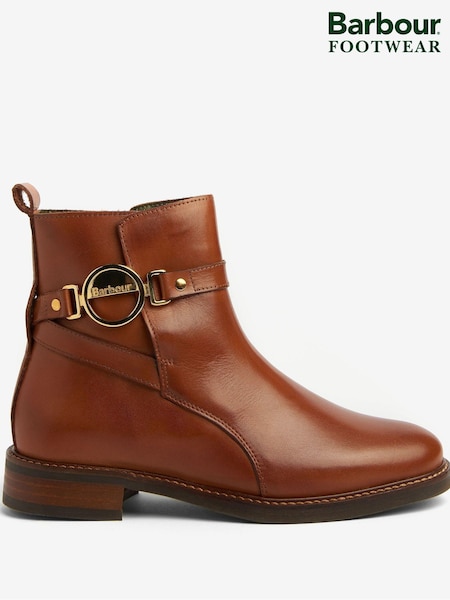 Barbour® Brown Warwick Strap Detail Ankle Boots (D79417) | €79