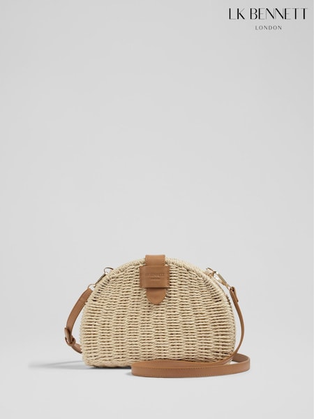 LK Bennett Natural Lorena Wicker Shoulder Bag (D79503) | €126