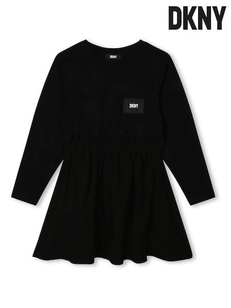 DKNY Black Logo Pocket Jersey Dress (D79519) | €52 - €57