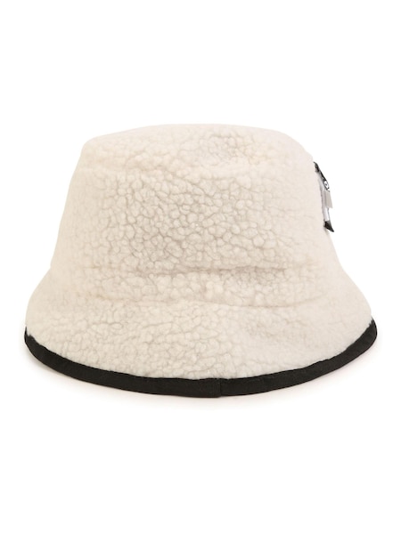 DNKY Logo Reversible Cream Borg Bucket Hat (D79523) | €25