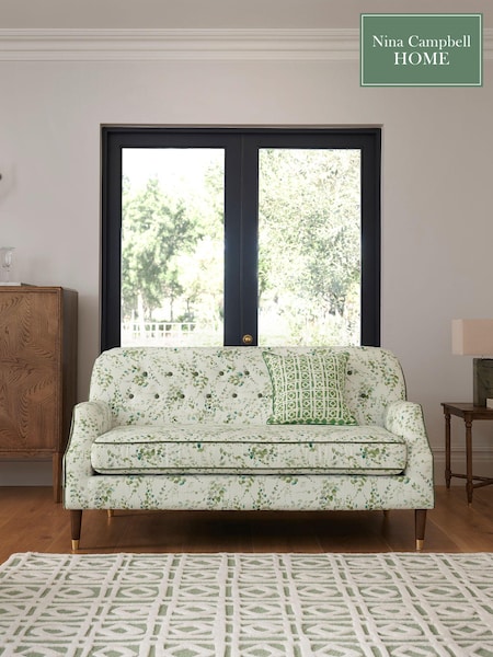 Nina Campbell Springtime Leaves Green Walton Small 2 Seater Sofa (D79541) | €1,007