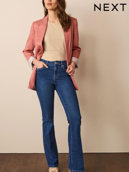 Denim Dark Blue Press Crease Flared Jeans (D79550) | €7
