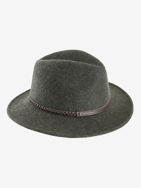 Barbour® Olive Green Fedora Hat (D79685) | €53