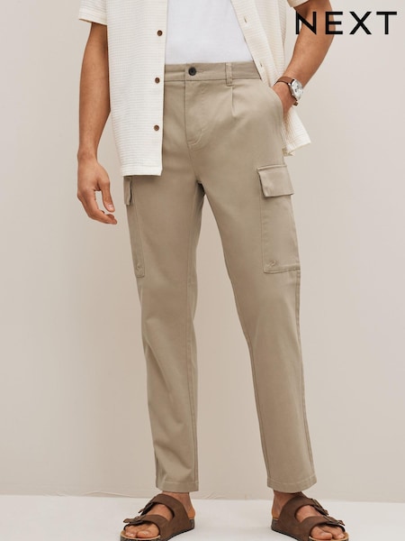 Stone Slim Smart Cotton Stretch Cargo Trousers (D79715) | €6