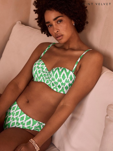 Verde - Chiloți Mint Velvet cu încrețitură pe lateral (D79742) | 125 LEI