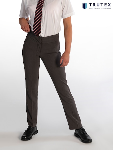 Trutex Girls Straight Leg Grey School Trousers (D79787) | €14.50 - €17.50