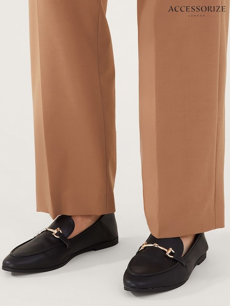 Accessorize Black Metal Bar Loafers (D79902) | €36