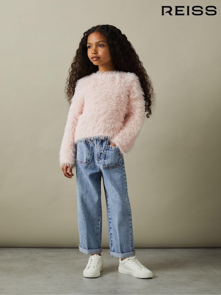 Reiss Blue Elodie Junior High Rise Elasticated Jeans (D80058) | €30