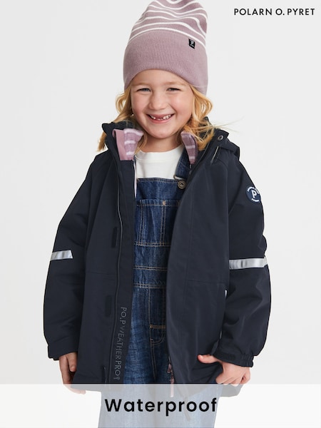 Polarn O. Pyret Blue Waterproof Shell Coat (D80098) | AED495