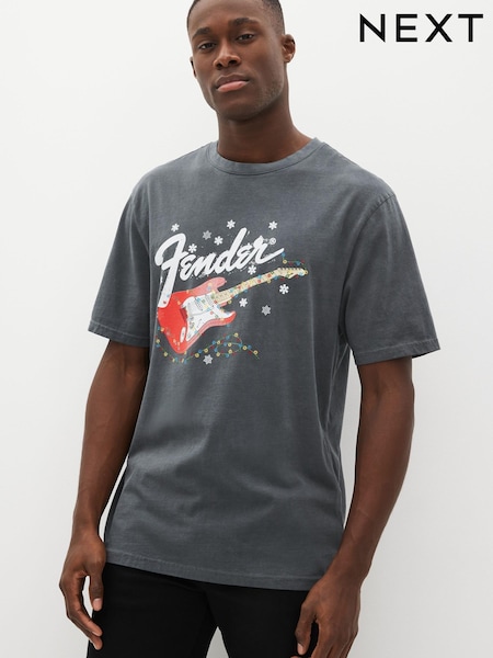 Fender Grey Christmas License T-Shirt (D80367) | €9
